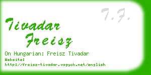 tivadar freisz business card